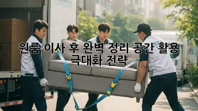 원룸 이사 후 완벽 정리, 공간 활용 극대화 전략!